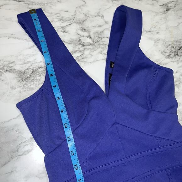 Ted Baker Dress Womens Size 0 Blue Bodycon Cocktail Mini Body Shaping Fitted - Picture 10 of 13